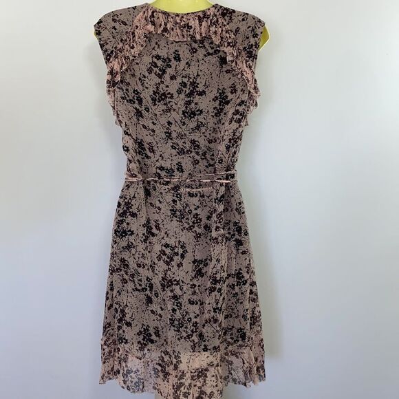 All Saints Dress “Priya Petal” Wrap Ruffle Floral Sz Medium Nwot - Picture 7 of 8